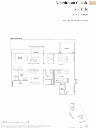 Irwell Hill Residences Floor Plan 3 Bedroom Classic