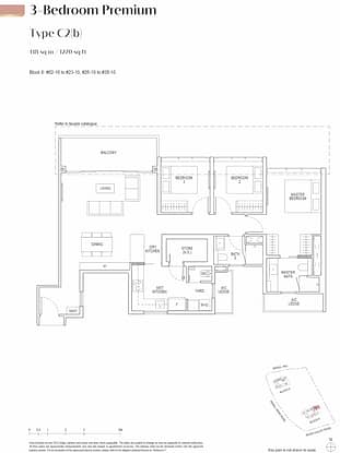 Irwell Hill Residences Floor Plan 3 bedroom Premium